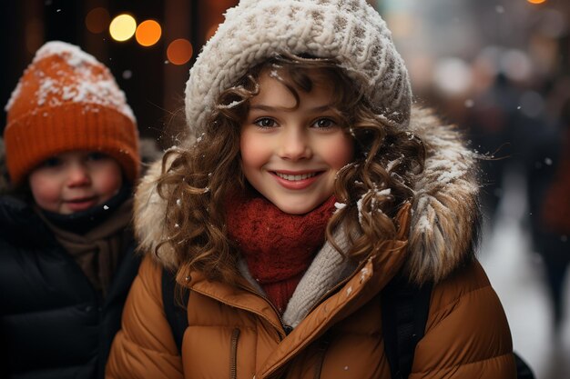 Les gens qui capturent les moments joyeux de Noël