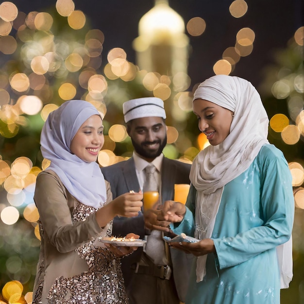 Les gens sont en bonne humeur pour l'Aïd-ul-Fitr.