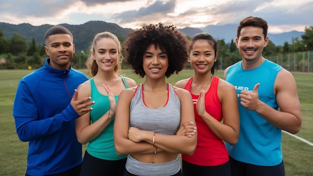 Photo des gens sportifs qui regardent la caméra.