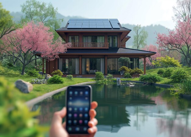 Les gens suivent la consommation d'énergie à la maison via des applications mobiles