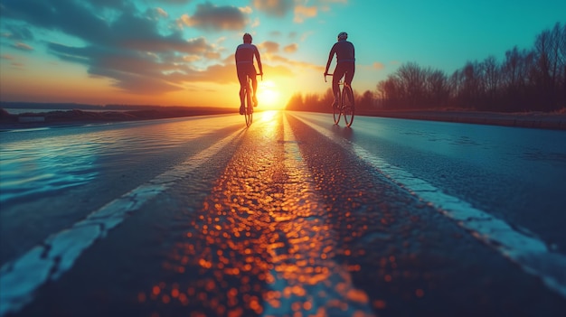 Photo des gens à vélo dans la rue