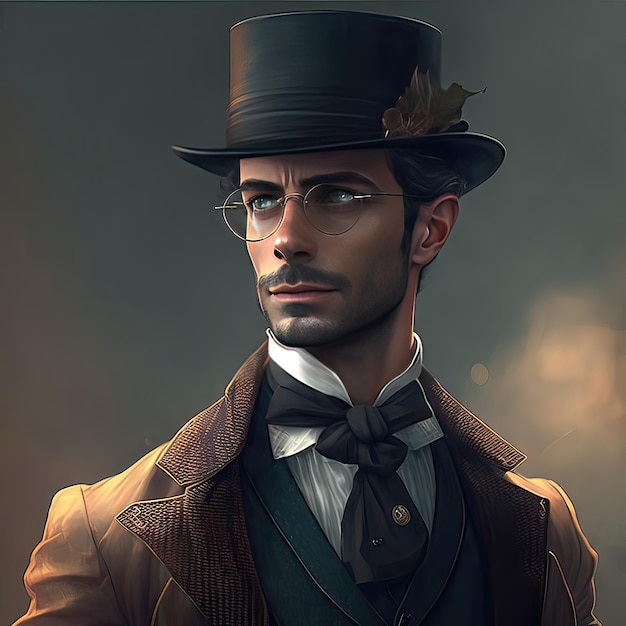 Gentleman élégant en costume formel Luxueux vêtements coûteux lunettes veste fashionista mec personne inexistante art haute résolution intelligence artificielle générative