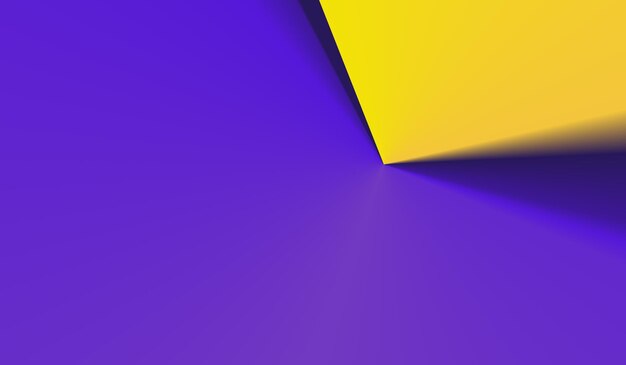 Géométrie abstraite jaune sur fond violet