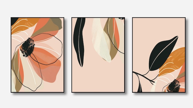 Géométrie d'arrière-plan d'une œuvre d'art abstraite moderne gris orange