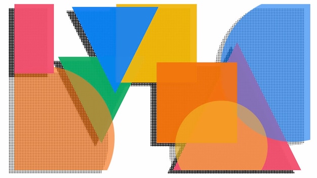 Geométrique joyeux rêve couleurs fond d'art