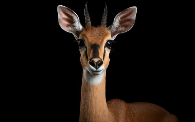 Gerenuk sur un fond blanc