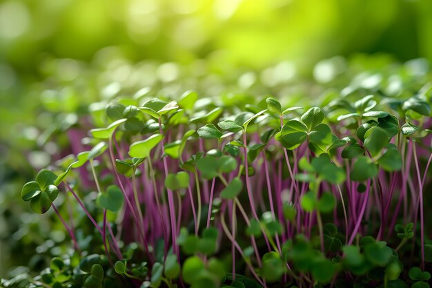 Les germes de microgreens sont sains et frais