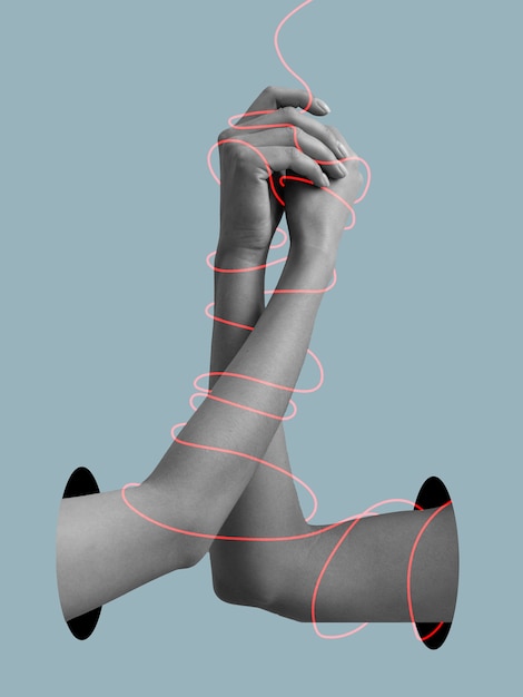 Photo gestes de la main exprimant des émotions