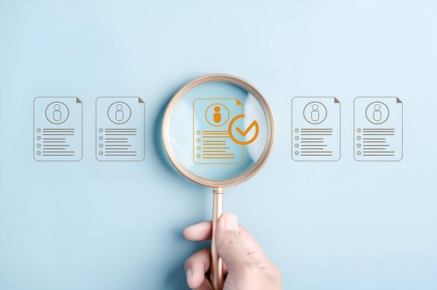Gestion des ressources humaines ou gestion des ressources humaines sélective et acceptable au gestionnaire pour le développement humain leadership de recrutement et concept de groupe cible client