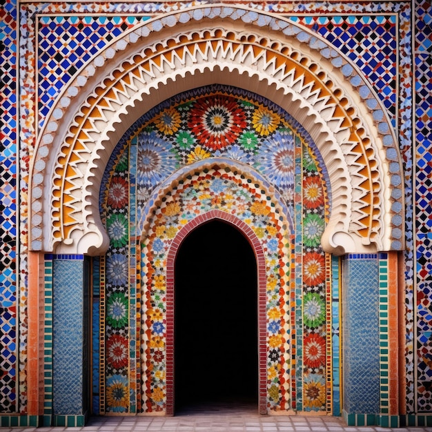 Gif animé de style 3D de l'Arche de la porte islamique