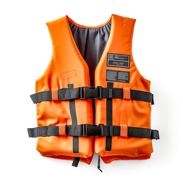 Photo gilet de sauvetage isolé sur fond blanc ai génératif