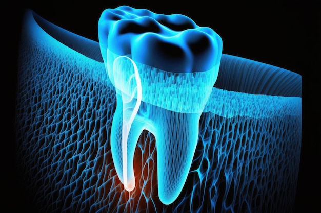 Photo la gingivectomie est une intervention chirurgicale qui utilise un laser dents professionnellement correctes