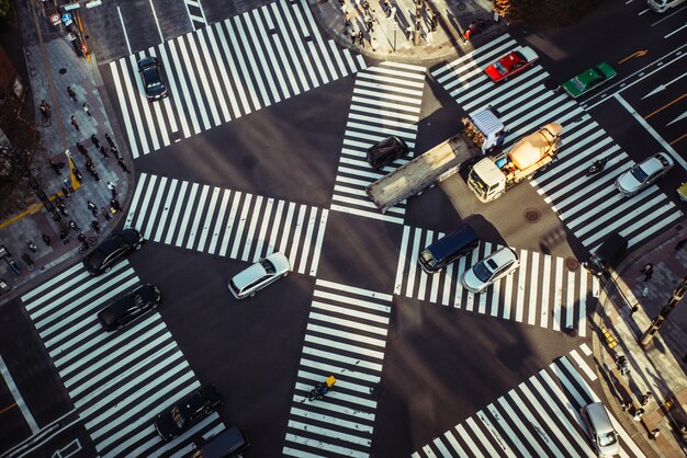 Ginza Cross à Tokyo. Vue D'en-haut