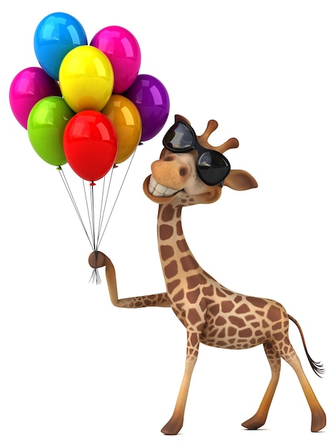 Girafe amusante - Illustration 3D