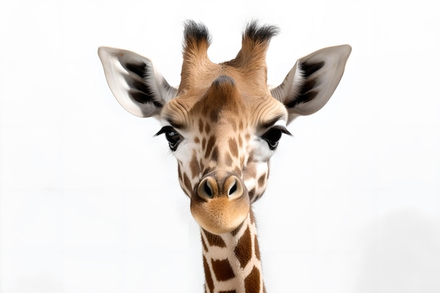 Une girafe au long cou et aux cils noirs