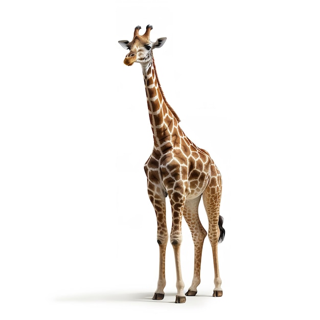 girafe à fond blanc isolée