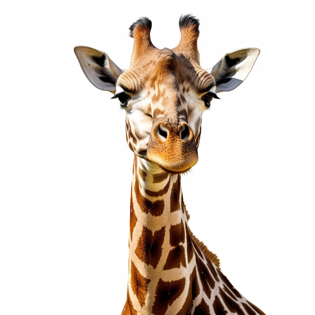 Une girafe avec un fond noir et blanc et le mot girafe dessus.