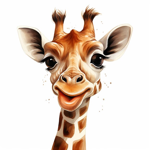 Photo une girafe joyeuse