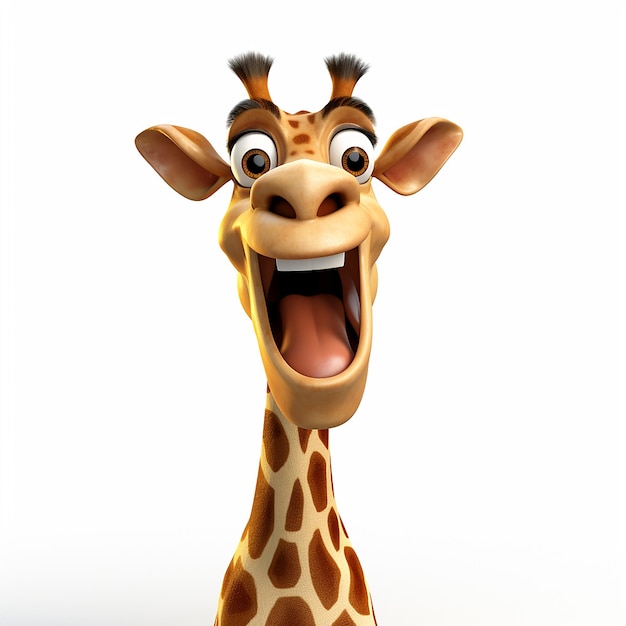 Photo une girafe joyeuse