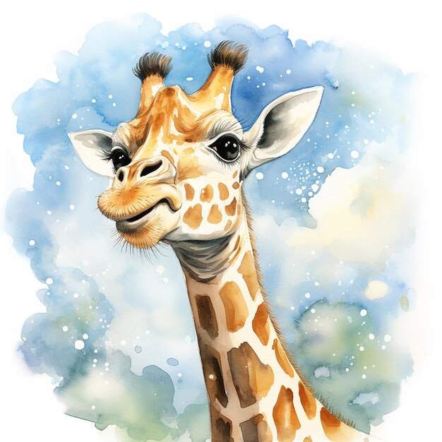 Photo une girafe joyeuse