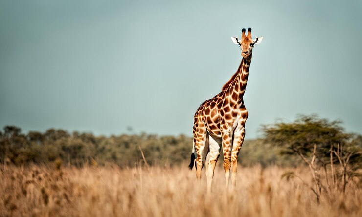 Photo une girafe magnifique et majestueuse.