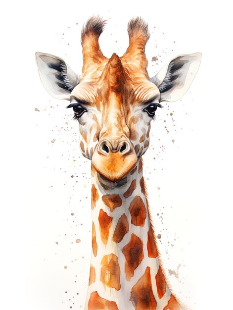 une giraffe avec une image d'une girafe avec une image de girafe dessus