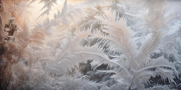 Givre sur le fond de la fenêtre