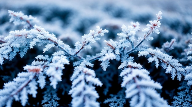 Givre sur un pin