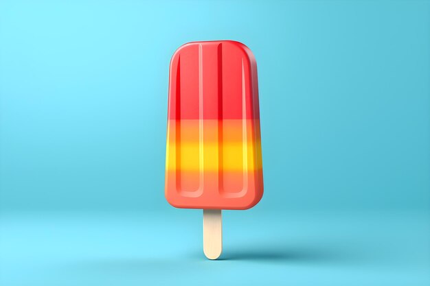 Photo une glace 3d colorée