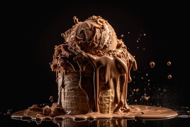 Glace au chocolat Générer Ai