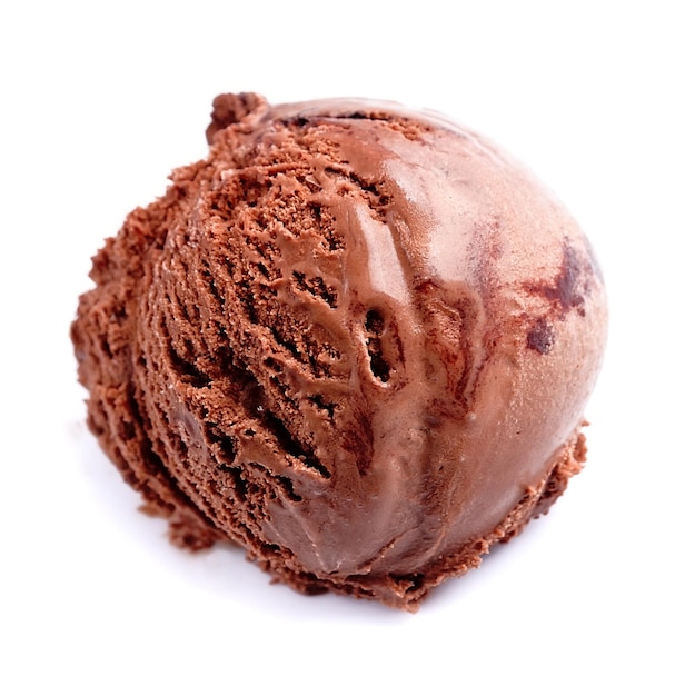 Glace au chocolat isolée