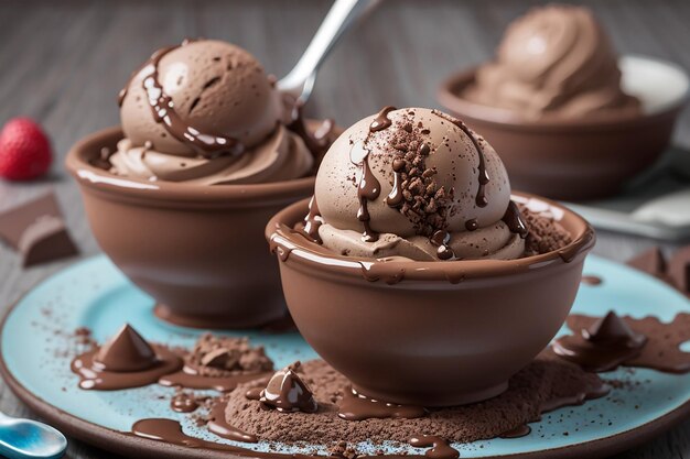 Photo glace au chocolat