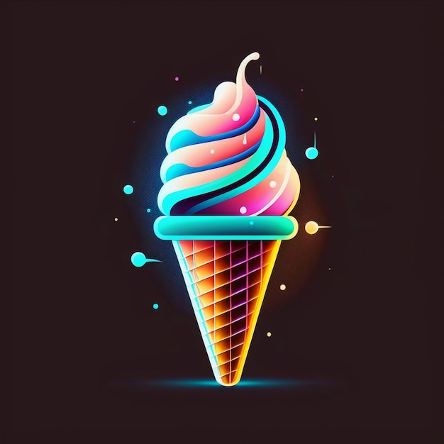 glace au néon