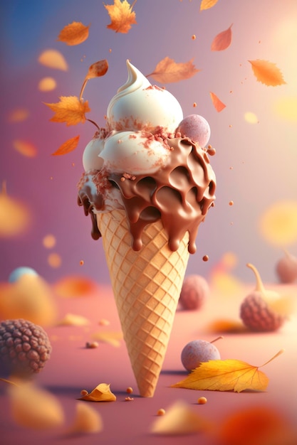 Glace en automne