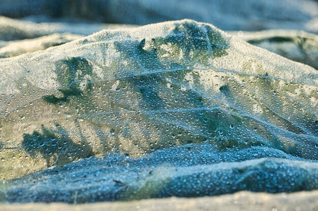 glace bleue sur la glace