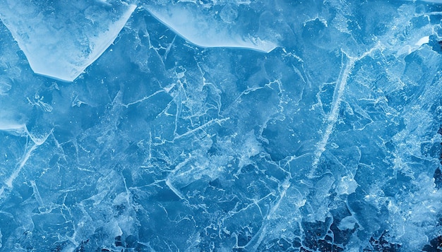 Une glace bleue avec un motif de glace et le mot glace dessus