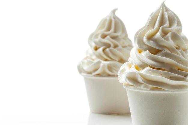 glace douce isolée sur fond blanc