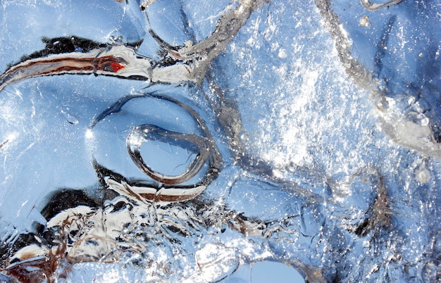 Glace L'eau gelée Fond d'hiver