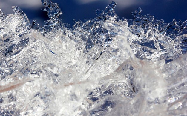 Photo glace l'eau gelée fond d'hiver