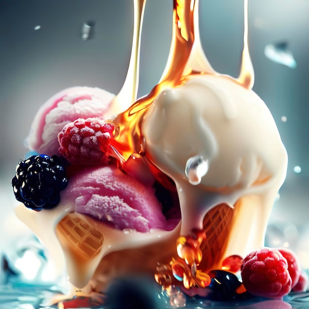 Glace fondante aux baies