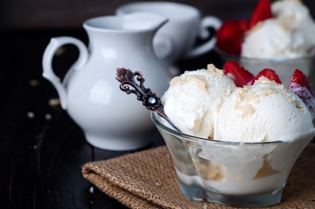 glace à la fraise