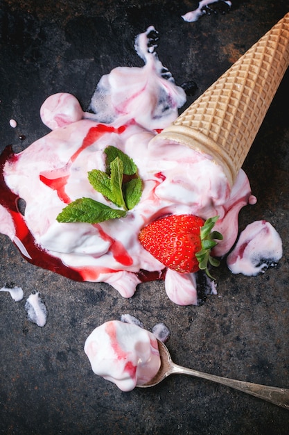 glace à la fraise