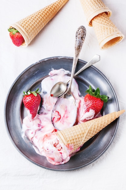 glace à la fraise