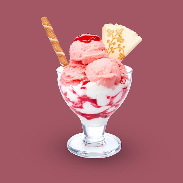 glace à la fraise