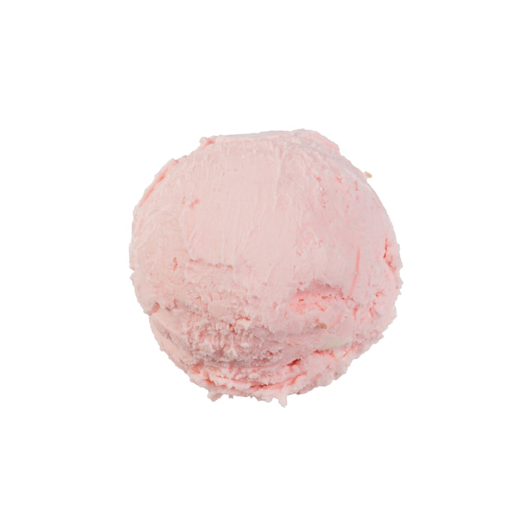 Photo glace à la framboise sur fond blanc. photo haute résolution.