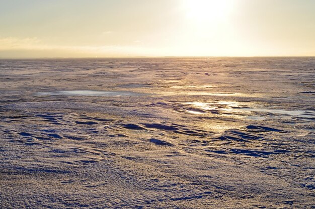 La glace sur le lac Pskovskoe