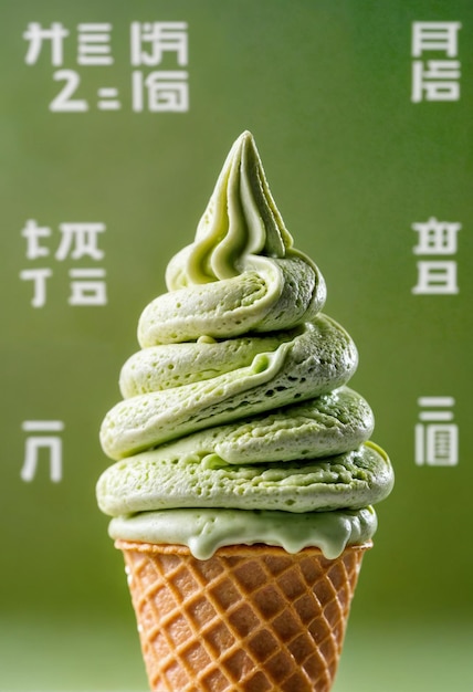 La glace Matcha est un glace à saveur orientale rafraîchissante.