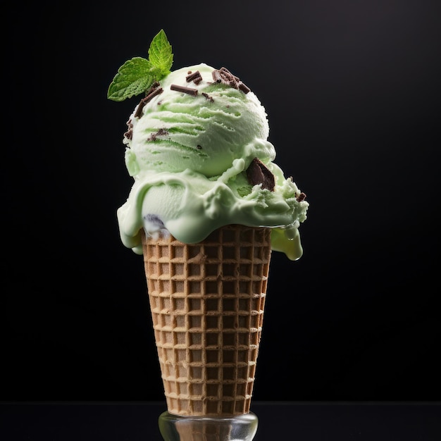 Glace à la menthe Illustration AI GenerativexA