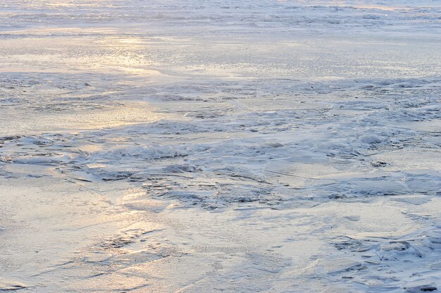 Glace de rivière gelée - captation