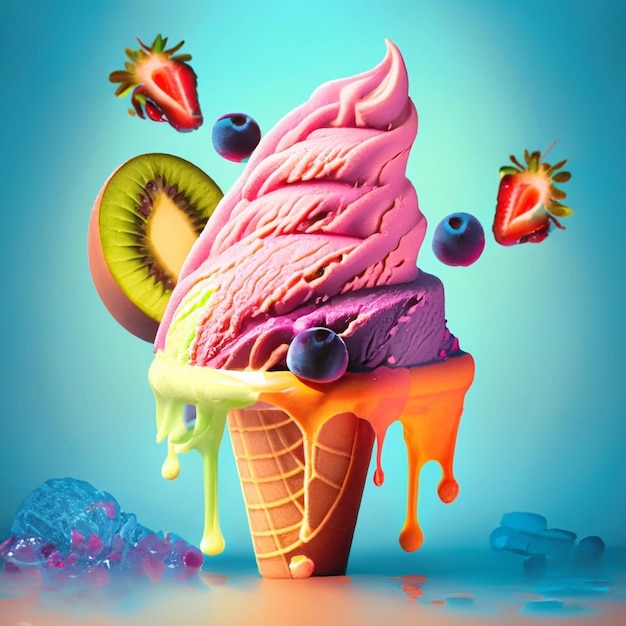 glaces colorées